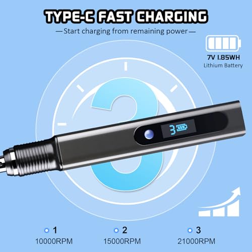 Engraving Pen Kit Cordless Rotary Tool with Carry Case Rechargeable Engraver with 47 Bits for Wood Carving Glass ,Jewelry Making,DIY Crafts,Artists and Hobbyists - size: 43pc