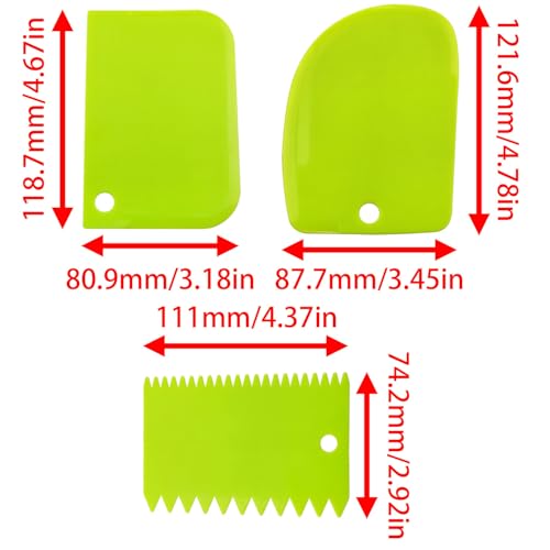 7 Piece Plastic Paint Scraper Tool Set for Texture Art
