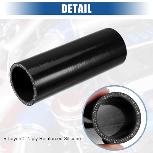 uxcell 4-Ply 1.75" ID 6" Length Reinforced Silicone Reducer Hose - size: 1.75" ID