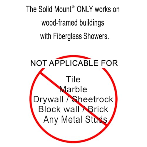 Grab Bar Mounting Kit for Fiberglass Showers - The Solid Mount Made in USA