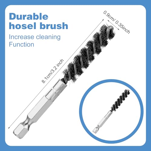 Bremorou 2 Pcs Golf Clubs Head Hosel Brush Golf Brush and Groove Cleaner Golfs Club Cleaning Wire Brushes for Drill Golfs Shaft Ferrules Hex Shank Handle Electric Stainless Steel Attachments