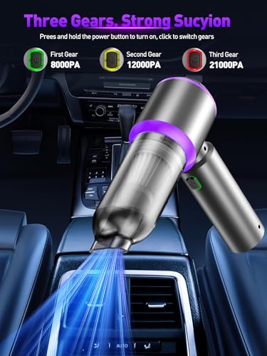 Vacuum/Air Duster Super Power Mini Car Vacuum Cleaner 4-in-1 air Blower Gun
