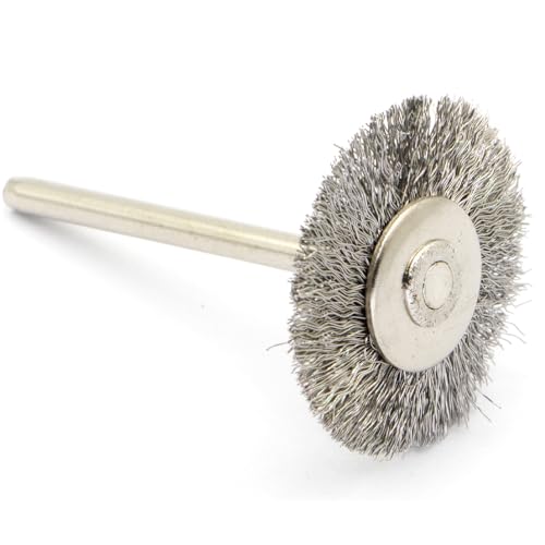 60-Piece Wire Brush Set - Metal Rust Removal, Polishing, Cleaning - Shaft 1/8″ (3mm) - Removes Burrs, Dust, and Oxide Layer - Handles Rough Surfaces - Designed for Industrial and DIY Enthusiasts - style: Set of 60 Wire Brushes