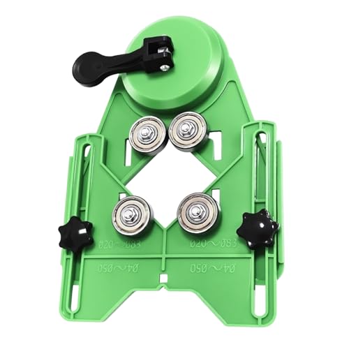 QTG Drill Hole Locator Jig, 20-83mm Adjustable Centering Guide with Vacuum Suction Base & Roller Wheels for Ceramic, Tile, Glass, Marble – Precision Drilling Template for DIY and Tile Work