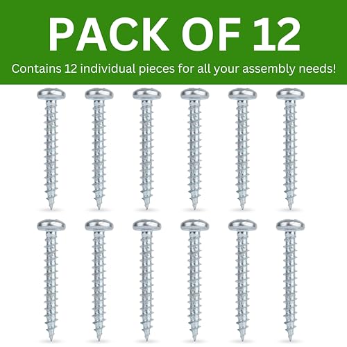 Spare Hardware Parts Replacement for IKEA Furniture Screw Chipboard Flat TRX Screw - Part #109563 | Chipboard Screw M4.0-1.8×30 Full Thread with PZD2 Recess| Pack of 12 - size: 109563