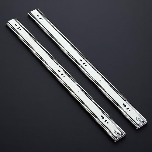 Ravinte Silver Soft Close Drawer Slides 24 Inch 1 Pairs 2 Pack - color: Silver, size: 24 Inch
