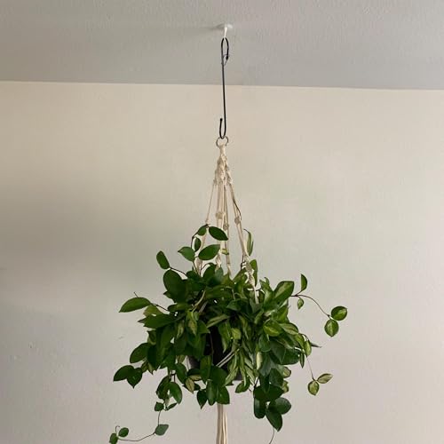6Pcs S Hooks Hanging 12 inch Heavy Duty Large S Hooks with Safety Buckle, Long S Hook for Hanging Plant, Utility Hooks, Long Heavy Duty Hanging Hooks for Kitchen, Bathroom, Garden, Indoor, Outdoor