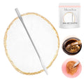 MelodySusie 1PC Round Resin Nail Art Palette with Mixing Spatula White - color: White Round With Spatula