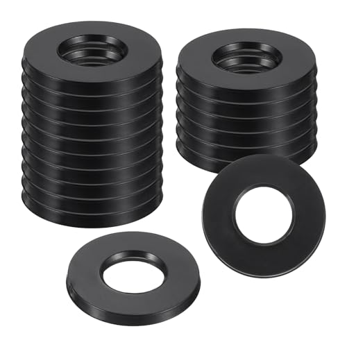 uxcell 18Pcs Rubber Washers, 13/16 OD x 3/8 ID x 0.08" Thickness Flat Washers for Bolts Spacers, Shower Head, Plumbing, Hose Connecting - size: 13/16 OD x 3/8 ID x 0.08"