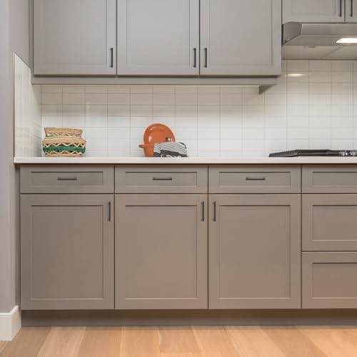 Ravinte Matte Black Square & Solid Cabinet Handles,4 Inch,30 Pack | Zinc Alloy, Flat Black Finish, Screws Included,Drawer Pulls, Cabinet Hardware for Kitchen & Drawer - size: 4 Inch Hole Center