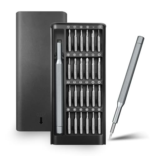 24-in-1 Professional Precision Magnetic Screwdriver Set, Small Screw Driver Set Kit for Fixing Electronics, Mini Tool Kits for Computer Repair, Phone, Watch, Laptop, PCs, Eyeglass- Alloy Tool Steel - style: 24 in 1