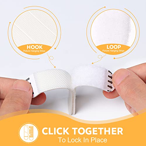Sinnsally Large Picture Hanging Strips Heavy Duty,20-Pairs(40 Strips) Sticky Picture Hangers for Walls Hanging Without Nail,Damage Free No Nails Refill Adhesive Poster Frame Mounting,White - size: Large-20 Pairs