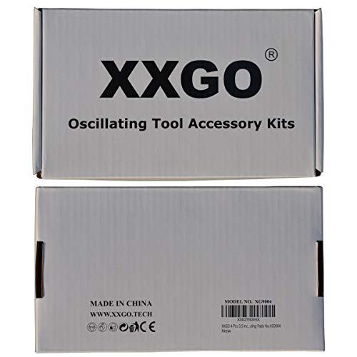 XXGO 4 Pcs 3.5 Inch 90mm Triangle Oscillating Multitool Sanding Pads | Hook & Loop Design , Strong Velcro , XXGO LOGO - size: 3-1/2 Inch Triangle Sanding Pads - 4 Pcs