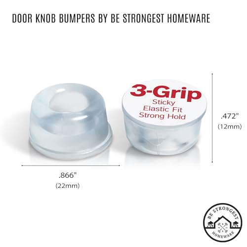 Door Bumpers for Walls - Small Size Rubber Bumpers - Clear Door Stoppers