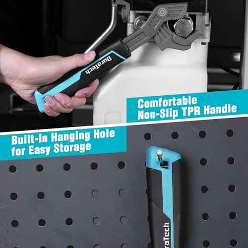 DURATECH 12-Inch Self-Adjusting Wrench, Self-Locking Pipe Wrench - size: 12"
