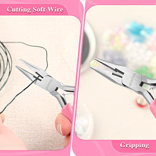 5-Inch Long Nose Pliers with Wire Cutter, Serrated Jaws - style: Long Nose Pliers