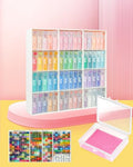forever young 60PCS Diamond Painting Storage Containers Trays ＆ Stand - size: 60pcs+Rack