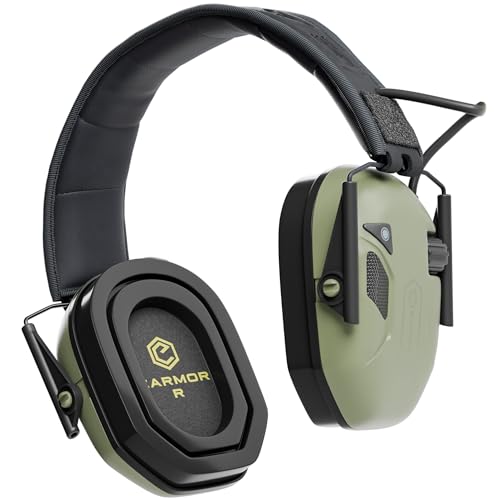EARMOR M300T Electronic Hearing Protection with Bluetooth 5.4 – NRR 22dB Noise Reduction Shooting Ear Muffs - color: Green (Bluetooth)