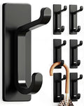 pickpiff 13LB Strong Stick-on Hooks for Coat & Towel, Black 6 Pack - color: Black, size: 6 Pack