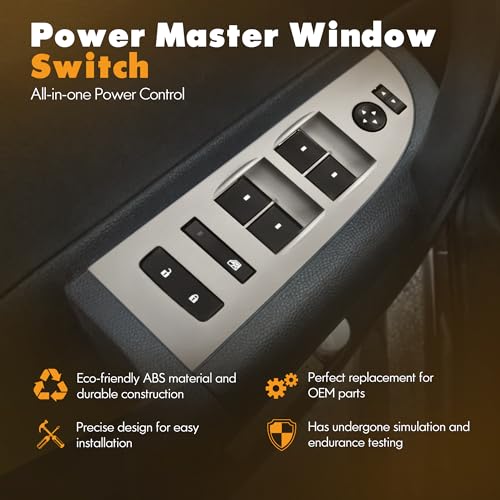 YBC Front Driver Side Power Window Switch for 2007-2009 Silverado Sierra - style: 2007-2009