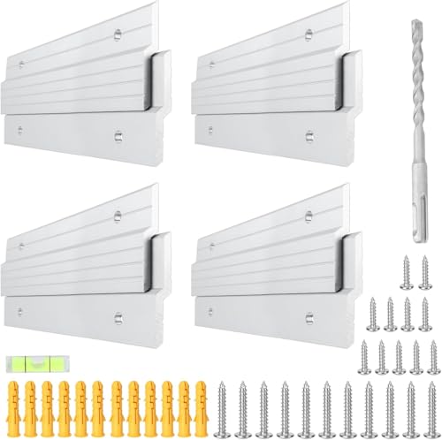 4 Pairs 30 inch Aluminum French Cleat, Heavy Duty Picture Hanger - size: (4 Pair) 30-inch