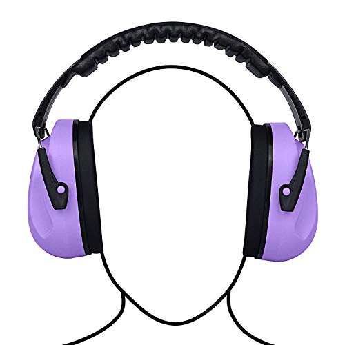 Noise Cancelling Headphones Kids Adult Earmuffs Shooting Ear Protection Foldable Ear Protection Earmuffs - color: Purple