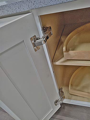165 Degree Soft Close Cabinet Hinge, Single Pack Lazy Susan Corner Cabinet Hinge for Cabinet Frame to Door Connection, Kitchen Cabinet Hardware - size: 165 degrees