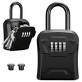 Puroma Key Lock Box for House Keys Combination Lockbox with Code, 1 Black - color: Pure Black
