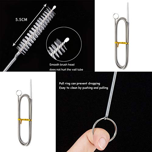 ICEYLI 2 Pack 60 Inch Long Pipe Cleaner Flexible Tube Cleaning Brush | Sunroof drain cleaning tool,Stainless Steel, Kitchen Drain Tube Cleaning,Sink Fridge Skinny Pipe Drain Dredge
