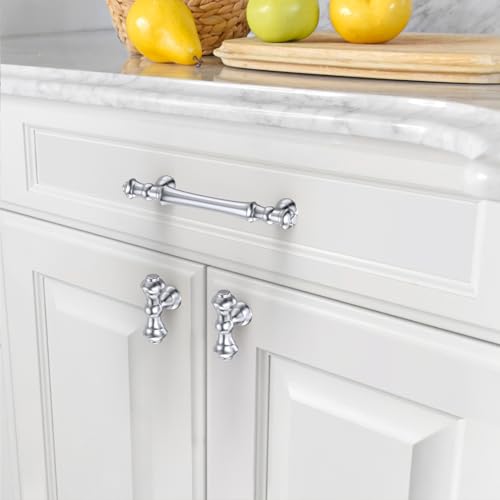 Asidrama 10 Pack 3 Inch(76mm) Polished Chrome Kitchen Cabinet Handles, Cabinet Pulls Kitchen Cabinet Hardware for Cupboard Drawer Pulls - color: Polished Chrome, size: 3" Hole Center, style: 10 Pack