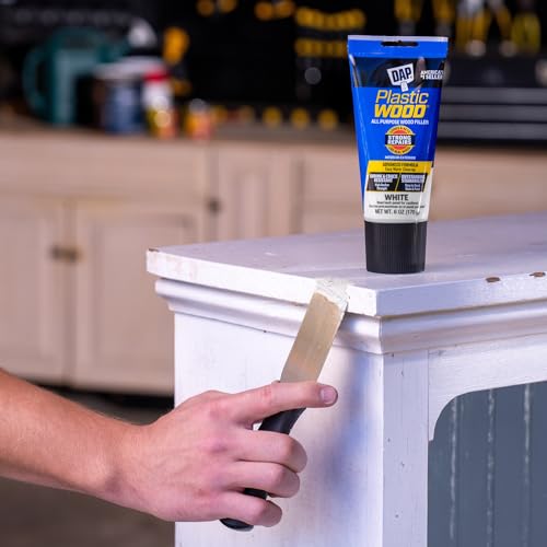 DAP Plastic Wood All Purpose Latex Wood Filler, White, 6 Oz - Packaging may vary - color: White, size: 6 Oz., style: Plastic Wood