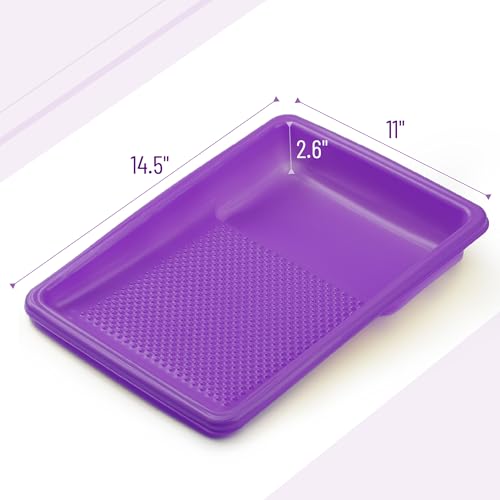 Bates- Paint Tray Liner, 9 Inch, 10 pcs, Purple Paint Pans Trays, Paint Roller Tray, Roller Tray Liners - color: Purple, size: 10 Pack 9 Inch