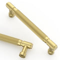 Asidrama 10 Pack 5 Inch(128mm) Brushed Gold Cabinet Pulls Knurled Kitchen Cabinet Handles, Cabinet Pulls Kitchen Cabinet Hardware for Cupboard Drawer Pulls - color: Brushed Gold, size: 5" Hole Center, style: 10 Pack