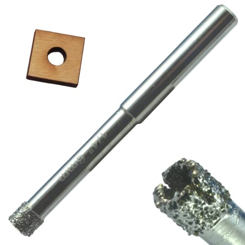 1/4" Drill Bit for Porcelain Diamond Tile Drill 1/4 in x3 Tile and Glass Drill Bit 1/4 in Diamond Tip Bit with Guide Holds in Place SO NO Jumping 1/4 Porcelain Bit for Ceramic Tile 6mm - size: 6mm 1/4" 3 Pack