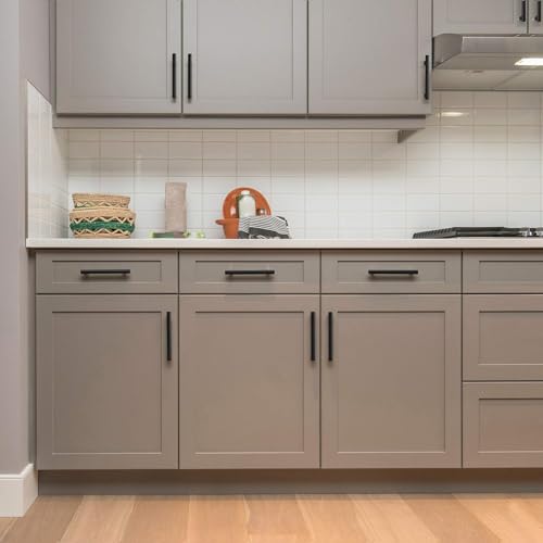 Ravinte Matte Black Cabinet Handles 6" Length,3.75" Hole Center,10 Pack - size: 6 Inch (3.75 Inch Hole Center)