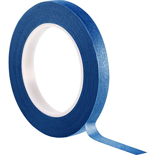 Chuangdi 1/2 Inch Thin Painters Tape Masking 55 Yds,12 Mm,Blue,1 Roll