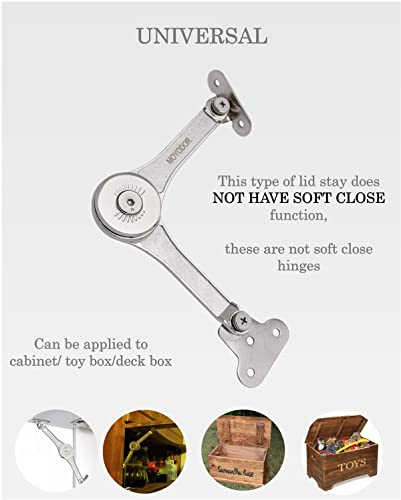 Heavy Duty Lid Stay Hinges Folding Lid Support Hinge,Perfect for Cabinet,Closet,Wardrobe or Toybox 110 Degree - color: 09 Ferrari 2pcs