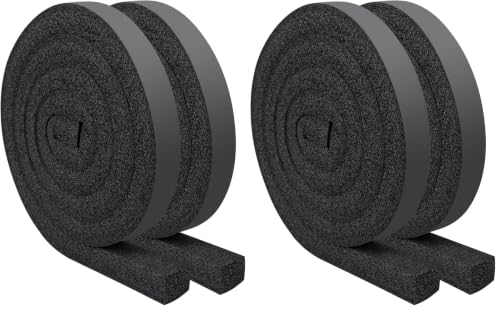 Yotache Air Conditioner Window Seal Kit - 1"x1" High Resilience Foam Weather Stripping Insulation Strip for AC, Noise Reducing, Air Leak Proof, No Glue, 13Ft Long (6.5Ft x 2 Rolls, Black) (Pack of 2) - size: 1"x1"x13FT (Pack of 2)