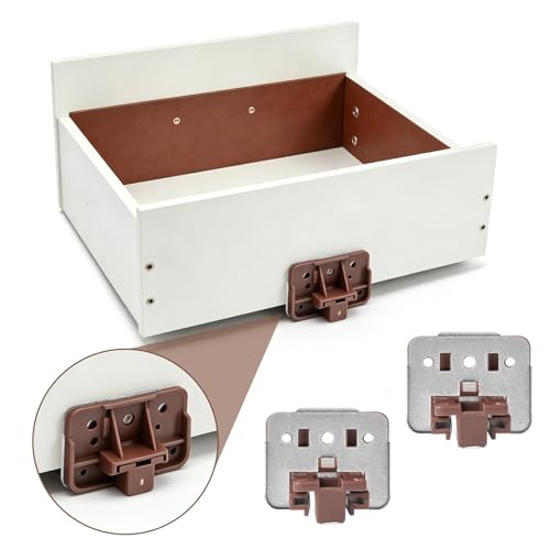10 Set Drawer Guide Kit, Enhanced Commercial Slide Style Drawers for Kenlin Rite-Trak II 168, Vaughan Bassett, Legacy, Replacement Dresser Drawer Slides Repair Kit with Roller - style: 10 Set Drawer Guide