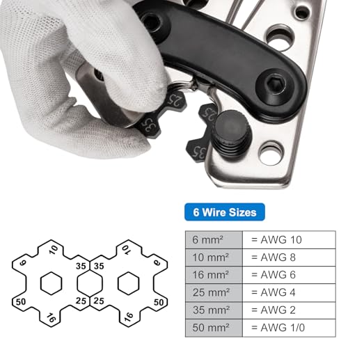 Battery Cable Crimper Kit AWG 10-1/0, with Lugs & Tubing