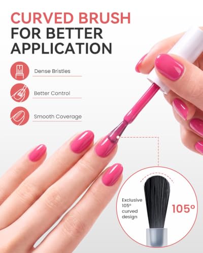 Makartt Pink Gel Nail Polish Set 15ML : 6 Pink Rose Colors - color: Little Love Notes