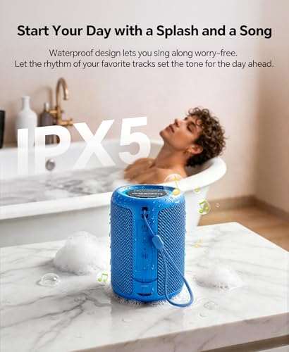 Portable Bluetooth Speaker Beach Essentials: IPX5 Waterproof for Outdoor - color: Blue
