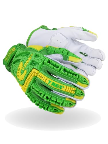 Magid T-REX TRX743 A6 Impact Gloves, Goatskin, 1 Pair, Size 9/Large - size: 9/L, style: 1 Pair