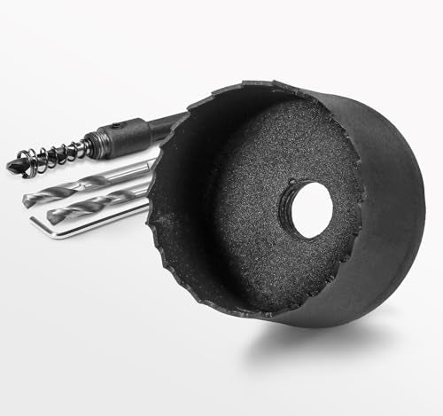 1-3/4 Inch Hole Saw with 9.1mm Triangle Shank Arbor, JTemgle Bi-Metal Hole Saw Heavy Duty Hole Cutting Tool for Cornhole Boards, Recessed Lights, Wood, Plastic, Drywall & Soft Metal - size: 1-3/4"