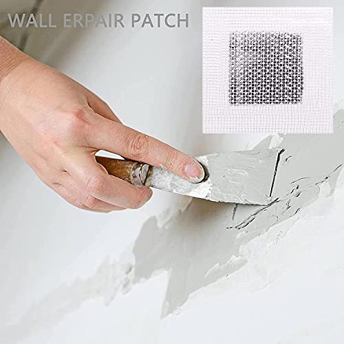 3 Pcs 4 Inch Wall Patch Repair, Drywall Repair Patch Self Adhesive Drywall Patch and Fiberglass Repair Kit, Heavy Duty Dry Wall Hole Repair Patch for Drywall Plasterboard (4 x 4 Inch) - size: 4inch*3