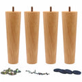 Solid Wood Replacement Furniture Sofa Couch Legs 8 inch Heavy Duty Set of 4 | Straight Wooden legs for Couch Sofa Chair Ottoman Loveseat Coffee Table Cabinet Furniture Replacement - color: Straight- Set of 4, size: 8"