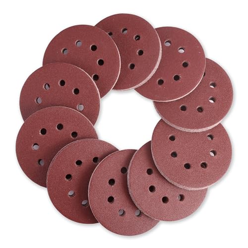 WORKPRO Sanding Discs, 5-Inch 80 Grit 8-Hole Hook and Loop, 50 Pack - style: 50PCS 5 Inch 80 Grit