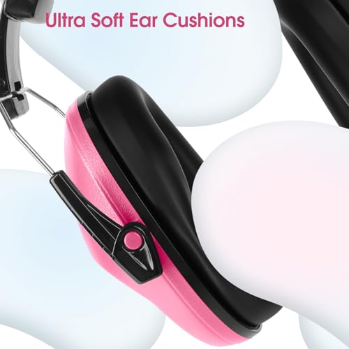 Floriogra Noise Cancelling Headphones for Kids/Toddler 28dB SNR Ear Muffs - color: Rose Pink