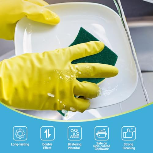 AIDEA Sponges Kitchen, Heavy-Duty Scrub Sponge, 12Count, Sponges for Dishes - color: Light-green