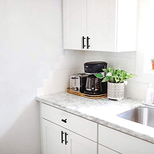 Goldenwarm 10 Pack 3-3/4 Inch Black Cabinet Handles Kitchen Drawer Pulls - color: Black, size: 3-3/4 Inch Hole Center